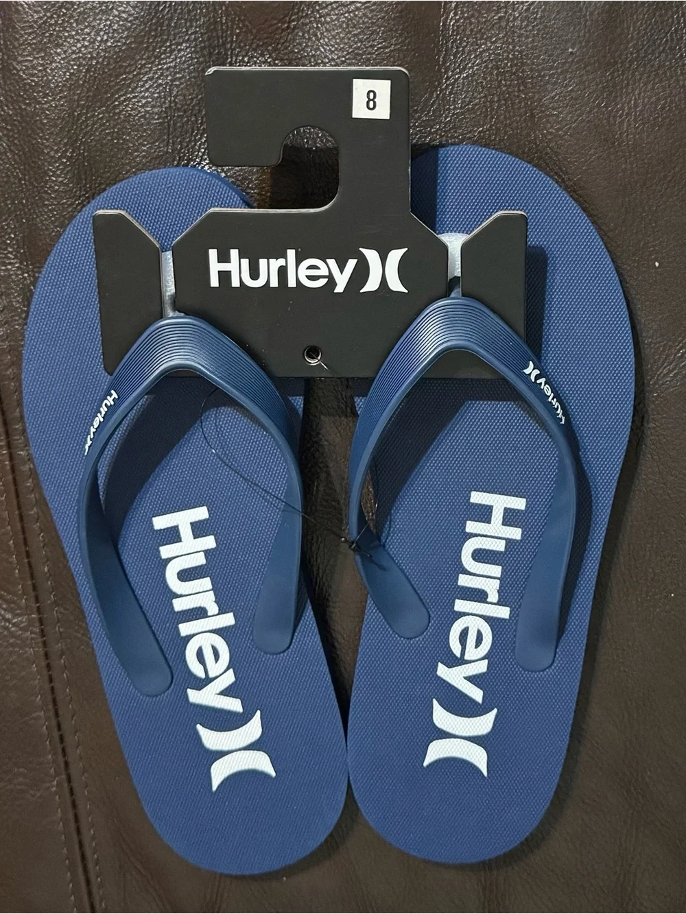 Hurley Blue Logo Flip Flops